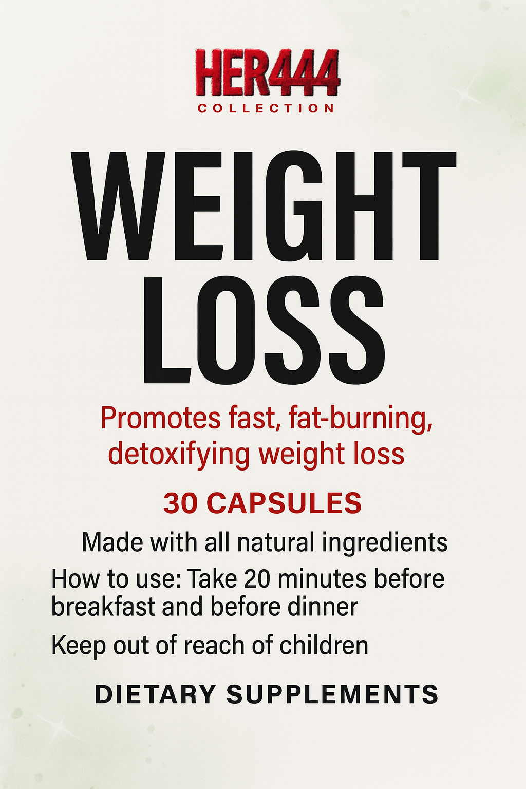 Weight loss plan